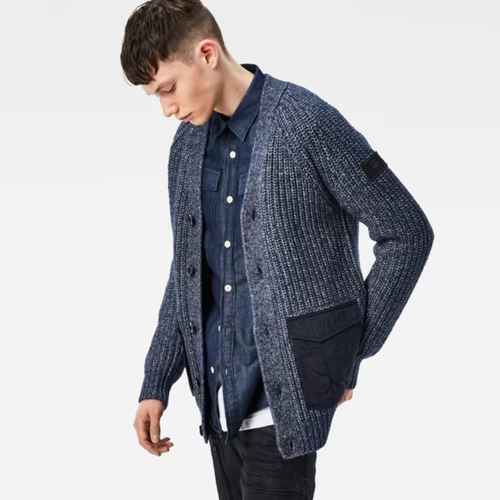G-Star Dark Blue Men's Cardigan Sweater